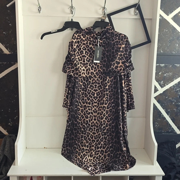 UOOZEE-Animal Print Unique Poncho Style Dress - Picture 1 of 9